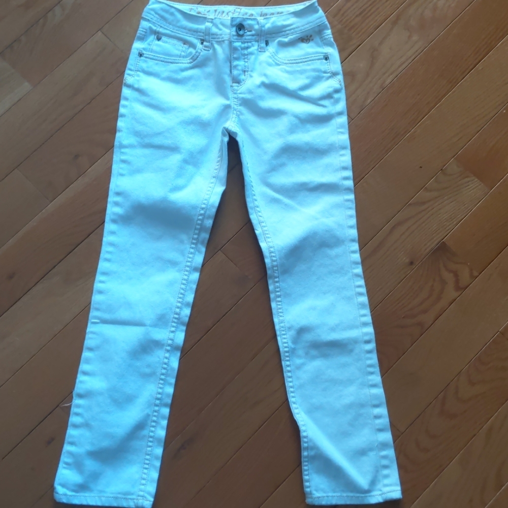 GIRLS' WHITE JEANS BY JUSTICE - SIZE 10R